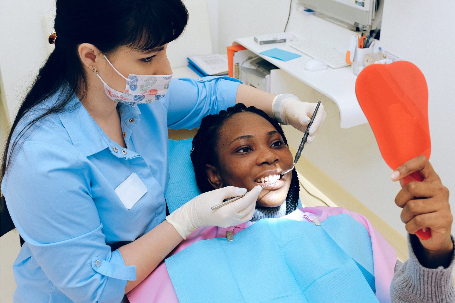 Patient Checking Smile